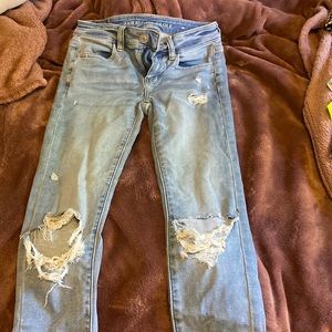 american eagle skinny jeans size zero, very stretchy!